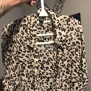 Cheetah print blouse